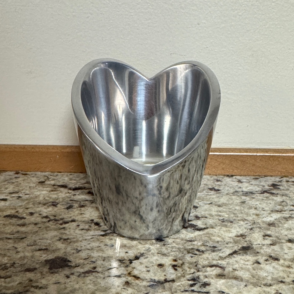 Hallmark Silver Heart-Shaped Tealight Candle holder